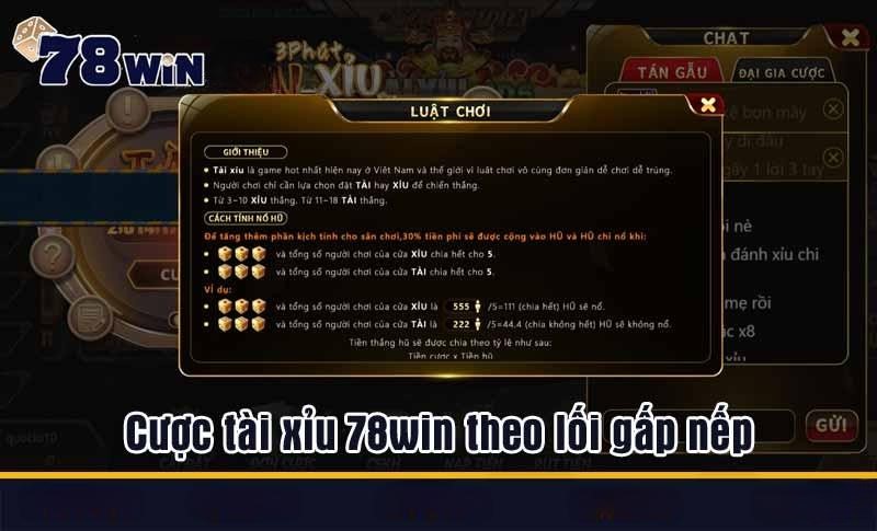 Cược tài xỉu 78win theo lối gấp nếp