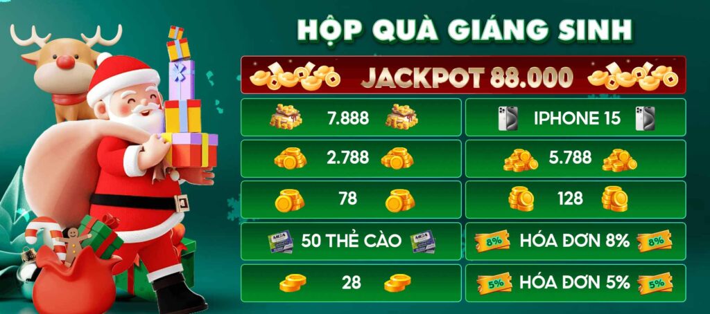 Hộp quà giáng sinh 78WIN 2024